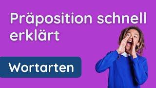  Präposition  Präpositionen  Erklärung und Beispiel der Wortart