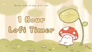 1 Hour - Relax & study with me Lofi  Mushie in a forest #timer #1hour #1hourloop #lofi