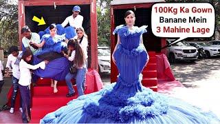 100 Kg Ka Dress Urfi Javed Arrived In Truck Wearing 100kg Gown New World Record