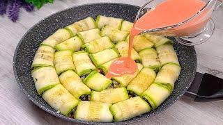 A simple recipe with zucchini Its so delicious and easy that I make it almost every day