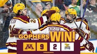 Highlights Gopher Mens Hockey Explodes For 9 Goals in NCAA Regional Semifinals