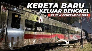 SELESAI DIPERIKSA KERETA STAINLESS TERBARU KELUAR BENGKEL  KERETA EKSEKUTIF CALON ARGO DWIPANGGA