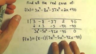  Finding all the Zeros of a Polynomial - Example 3 