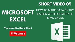 How to mk data entry easier with Form style #youtube #excelworld #trending #exceltips #msofficeexcel