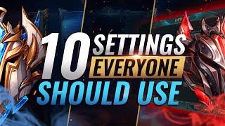 10 BEST Settings EVERYONE Should Use RIGHT NOW - League of Legends Season 10