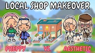 Preppy vs. Beige Aesthetic Local Shop ️ Toca Boca House Ideas  TOCA GIRLZ