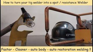 How to turn a tig welder into spot welder for auto body repairs  restoration D.I.Y Auto Restoration