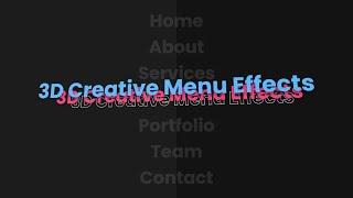 3D Creative Menu Hover Effects using CSS & Vanilla-tilt.js