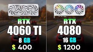 NVIDIA RTX 4060 Ti vs RTX 4080  Test in 9 Games 4K Ultra