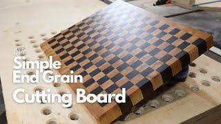 Simple End Grain Cutting Board  Checkerboard Pattern