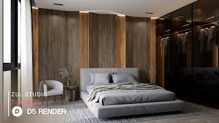 D5 Render realistic interior rendering tutorial  Bedroom 86