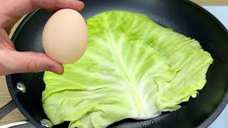 Simple recipe with cabbage and eggs Its so delicious that I make it 3 times a week # 261
