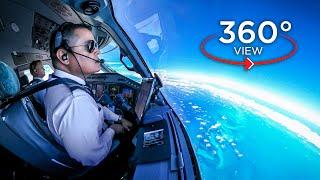 360° Airline Pilots View  Miami - Bahamas  American Eagle E-175
