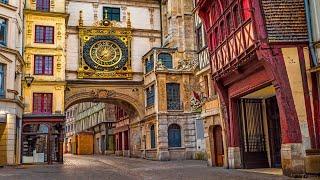 Rue du Gros Horloge ville de Rouen en Normandie