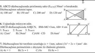 8-ci sinif. Riyaziyyat. K.S.Q-6