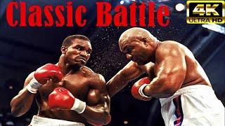 Evander Holyfield vs George Foreman  Classic Battle Boxing Full Fight Highlights  4K Ultra HD