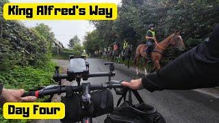 Bike accident and puncture repair cycling Salisbury plain on The King Alfreds way.