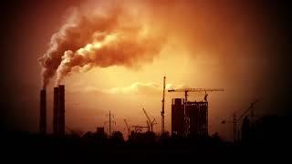 Smoke Pollution Industrial Factory Sky Dawn Night HD Scene Background Video Loop