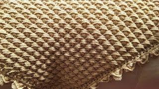 Шаль платок крючком очень простой узор How to crochet a shawl