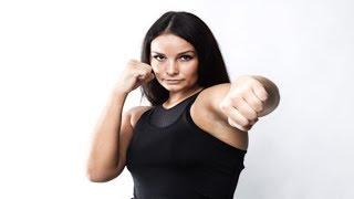 6-foot-5 Belarusian Female Kickboxing Champ spars against UFC & Bellator heavyweights