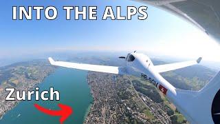 Flying A Diamond DA-40 NG From Zurich Into The Alps