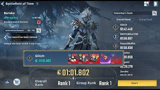 Solo Leveling Arise  Baruka 101.802  Orb of Avarice  Battlefield of Time Season 4 #1