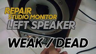 Repair Dead or Weak LEFT SPEAKER Channel Studio Monitor Fixed Solved