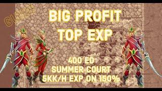 Tibia 2021 ENG - ED Summer Court - 400 DRUID Solo Hunt. 5KK EXPH Big Profits.