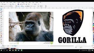 Learn Coreldraw Simple Techniques with Ahsan Sabri - Gorilla Mascot Logo