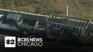 Vehicle fire snags Jane Addams Memorial Tollway outside Chicago
