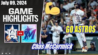 HOU Astros vs MIA Marlins Highlights 7924  Chazzy ties things up
