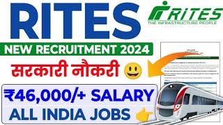 RITES New Recruitment 2024 Salary 46000+  RITES Surveyor Junior Engineer Jobs Vacancy