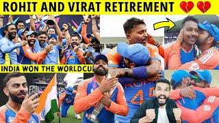INDIA WON T20 WC ️ ROHIT SHARMA FUNNY DANCE  ROHIT & VIRAT RETIREMENT  IND VS SA 2024 WC FINAL
