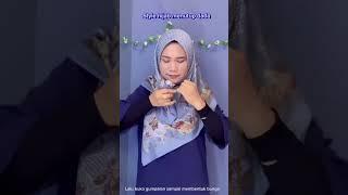 Tutorial hijab segi empat motif menutup dadacantik & elegan #subscribe #hijabtutorial #style