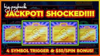 JACKPOT $50Spin Bonus & 4 Symbol Trigger Bonus on Lightning Link Slots