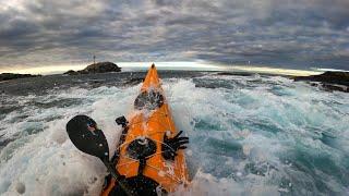 Kayaking on the western coast of Øygarden  Norway  GoPro9