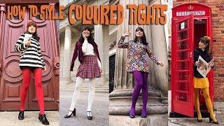 How to Style  Coloured Tights + Outfits   Carolina Pinglo
