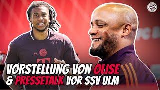 Die Vorstellung von Michael Olise & Pressetalk vor SSV Ulm - FC Bayern im DFB-Pokal