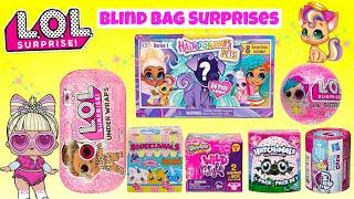 Unboxing Blind Bag Surprises LOL Surprise Squeezamals Hairdorable Pets My Little Pony and More