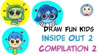 How to draw Inside Out Compilation Learn Step-by-Step speed up fun to watch