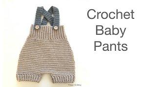 Crochet baby pants  app. 2 - 6 Months  free pattern  how to crochet