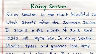 Rainy season essay in English  Write an essay on rainy season  Essay on rainy season in English