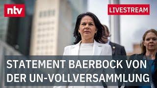 LIVE Statement Baerbock von der UN-Vollversammlung in New York