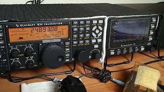 Elecraft K3s - QSO in 12 meters CW with D68CCC - IW2NOY
