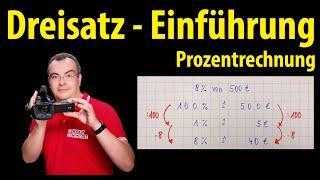 Dreisatz - einfach erklärt Prozentwert berechnen  Lehrerschmidt