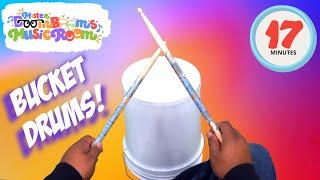 Bucket Drum Play Along for Kids & Beginners with Mister Boom Boom  Starfield Song