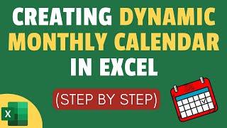 Creating Dynamic Monthly Calendar in Excel Interactive Calendar