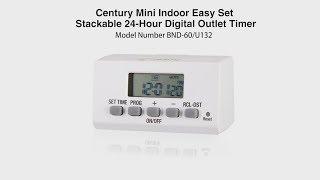 BN-LINK Mini Indoor Easy Set Stackable 24 Hour Digital Outlet Timer BND-60  U132