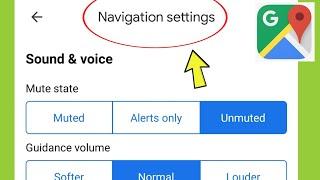 Google Maps  Navigation Settings