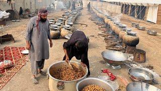 Pakistans Largest and Luxurious Wedding Food Preparation  Mutton Qorma and Steam for 4000+ People
